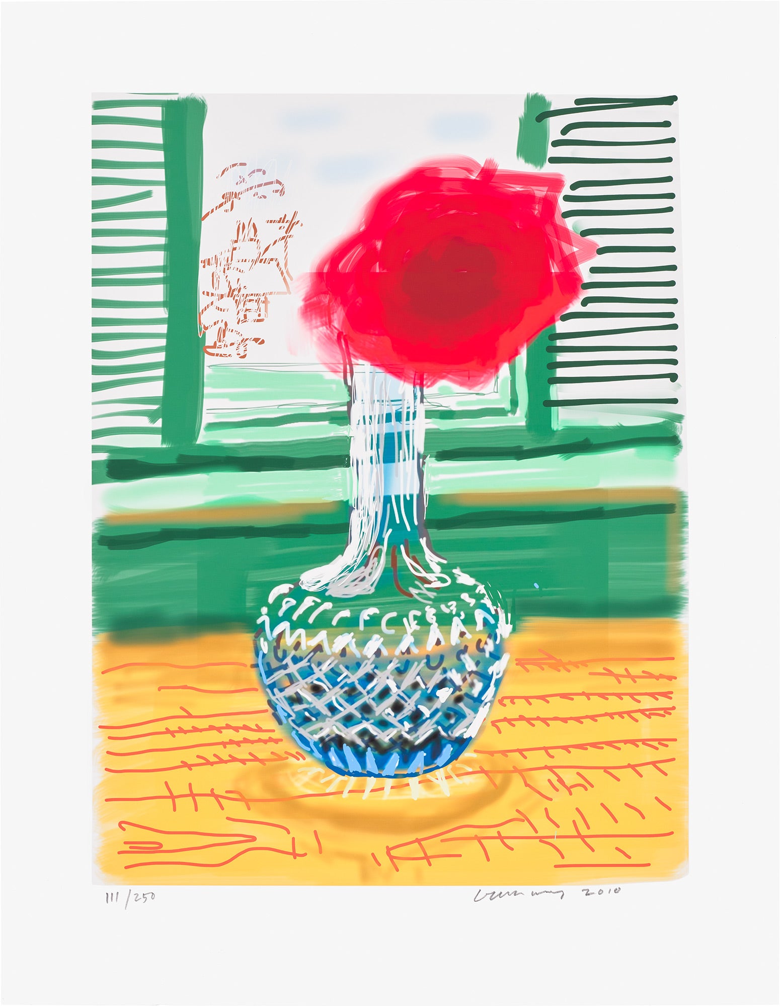 <p><strong>DAVID HOCKNEY</strong> <em>No. 281, 23rd July 2010,</em> from <em>My Window: Art Edition B,</em> £12,000–18,000</p>