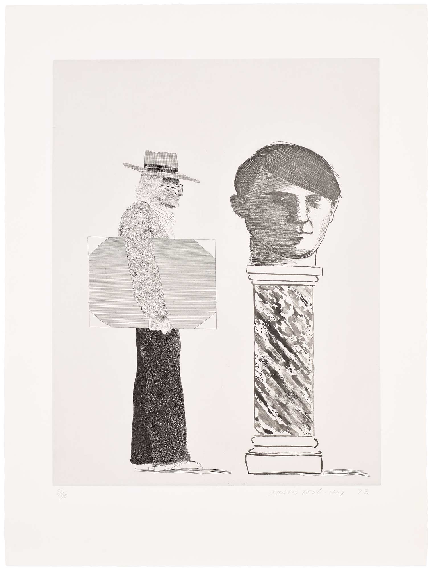 <p><strong>DAVID HOCKNEY</strong> <em>The Student,</em> from <em>Homage to Picasso,</em> £10,000–15,000</p>