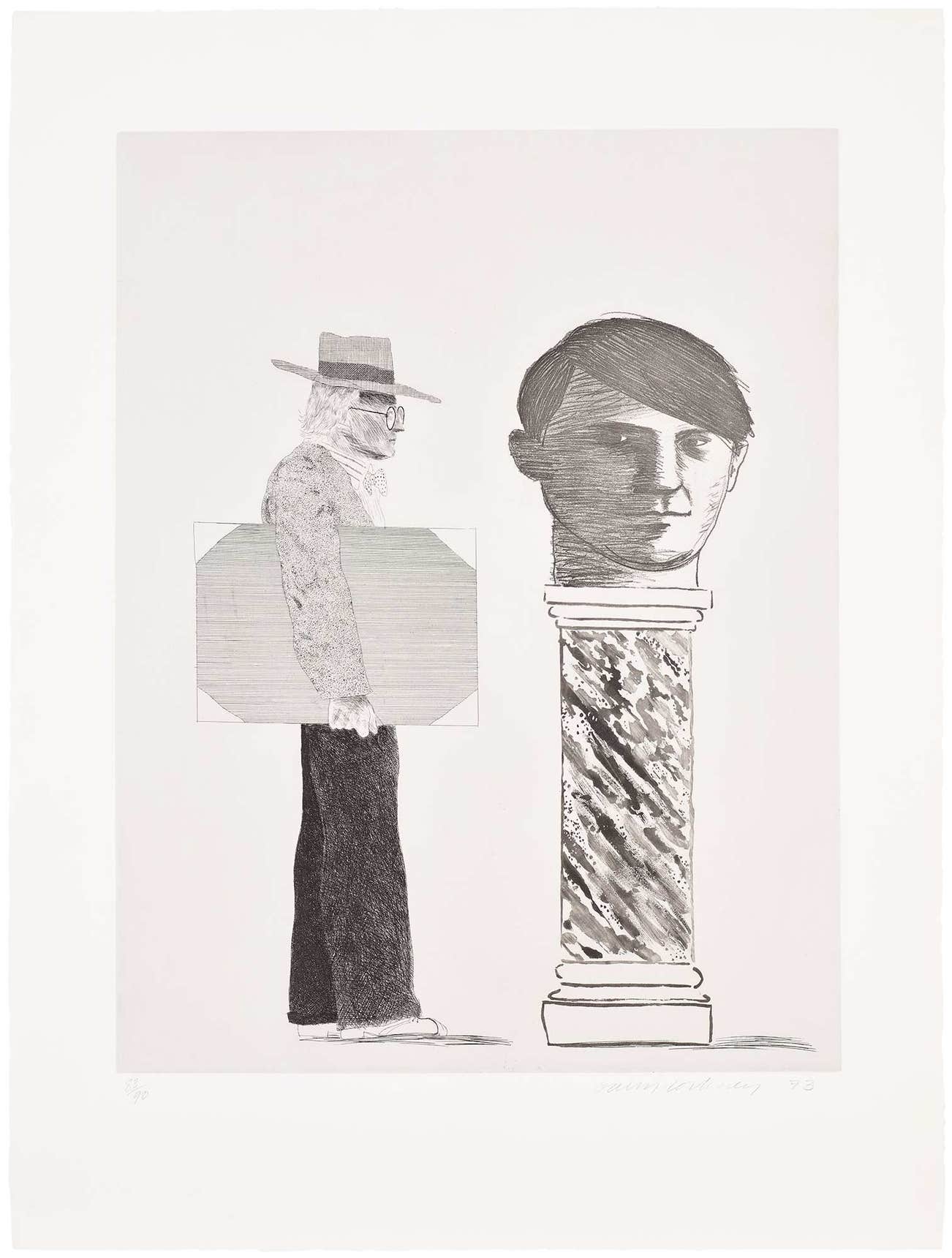 <p><strong>DAVID HOCKNEY</strong> <em>The Student,</em> from <em>Homage to Picasso,</em> &pound;10,000&ndash;15,000</p>
