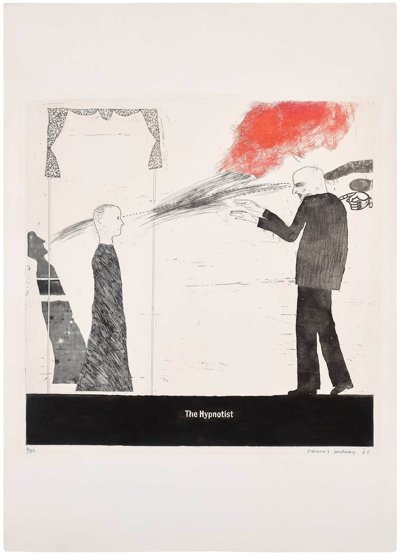 <p><strong>DAVID HOCKNEY</strong> <em>The Hypnotist,</em> &pound;7,000&ndash;9,000</p>
