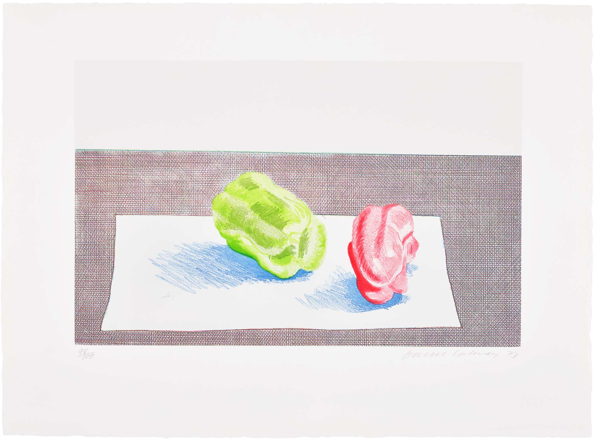 <p><strong>DAVID HOCKNEY</strong> <em>Two Peppers,</em> £5,000–7,000</p>