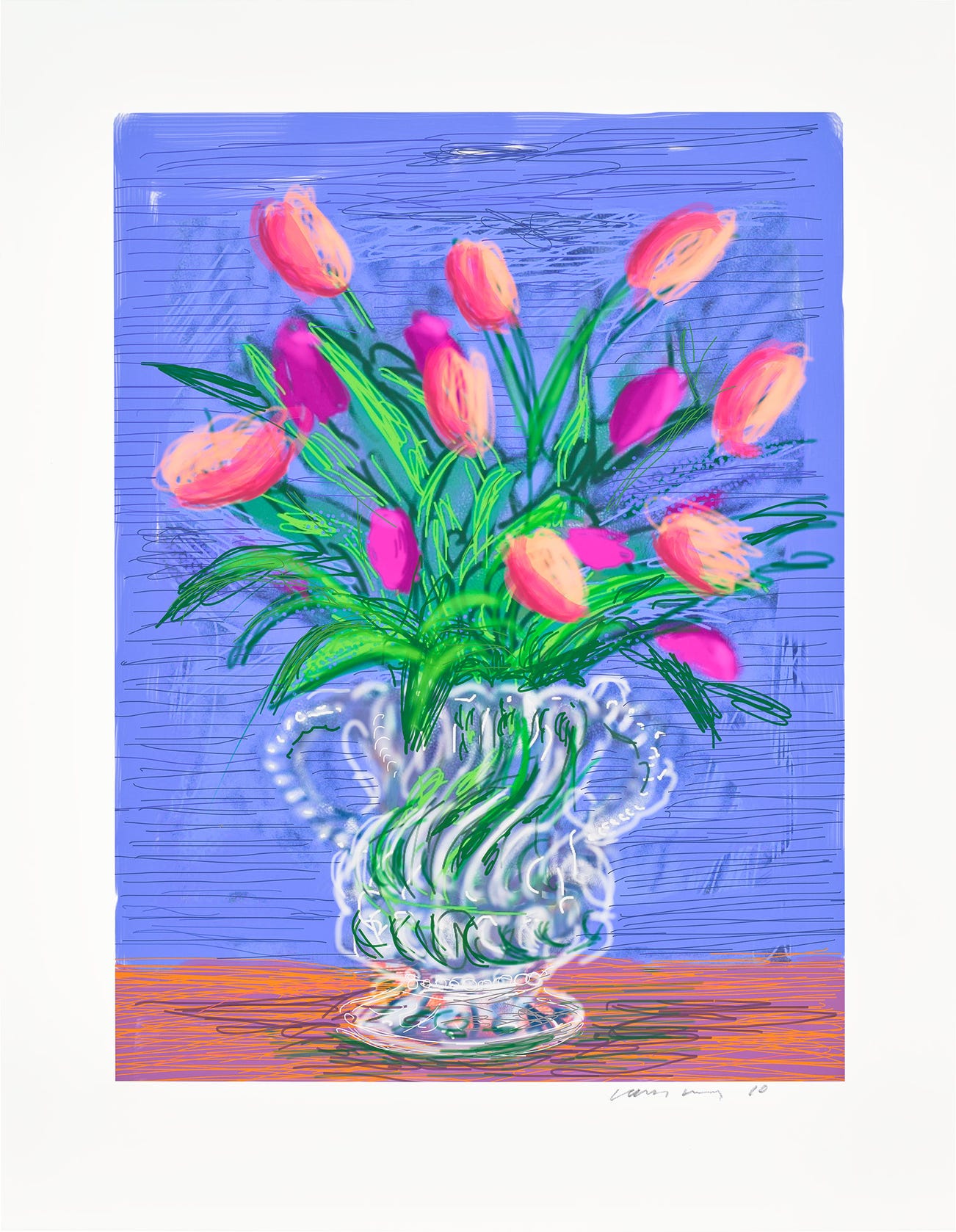 <p><strong>DAVID HOCKNEY</strong> <em>No. 346, 21st August 2010,</em> from <em>A Bigger Book: Art Edition B, </em>£15,000–20,000</p>