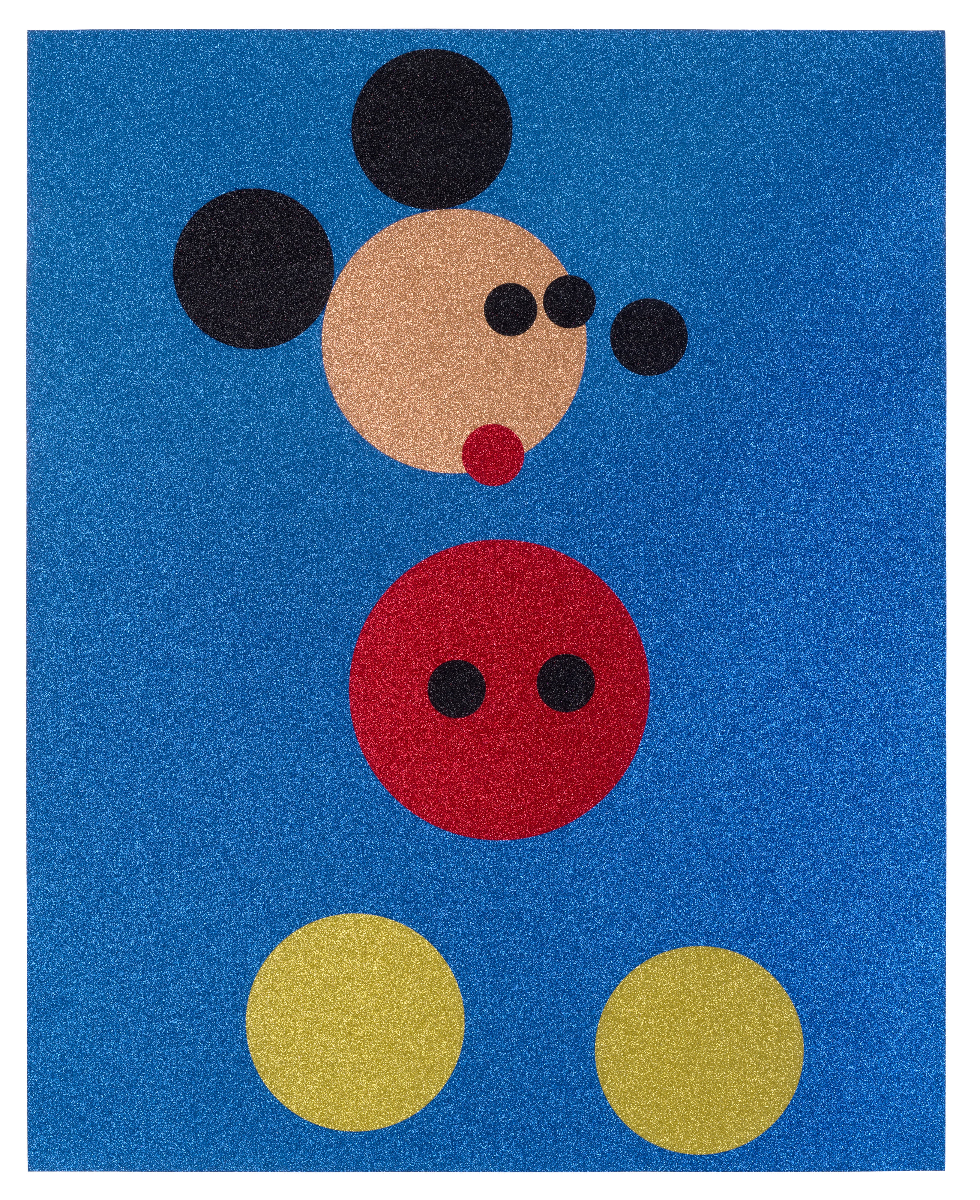 Mickey (Blue Glitter) (Large)