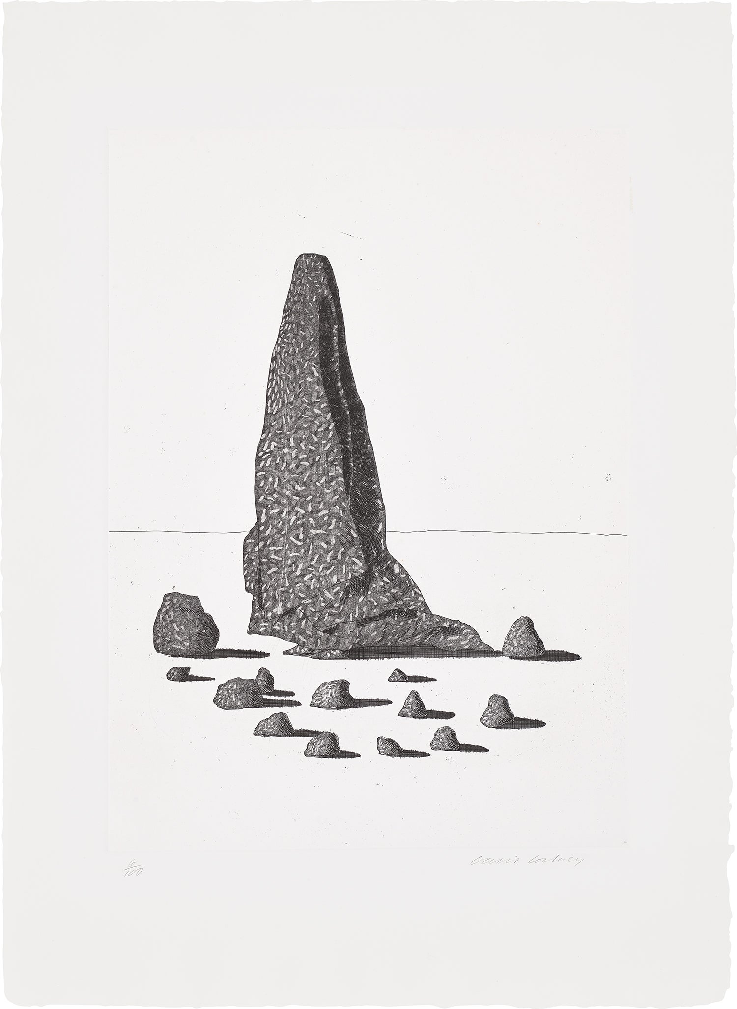The Sexton Disguised as a Ghost Stood Still as Stone, from Illustrations for Six Fairy Tales from the Brothers Grimm