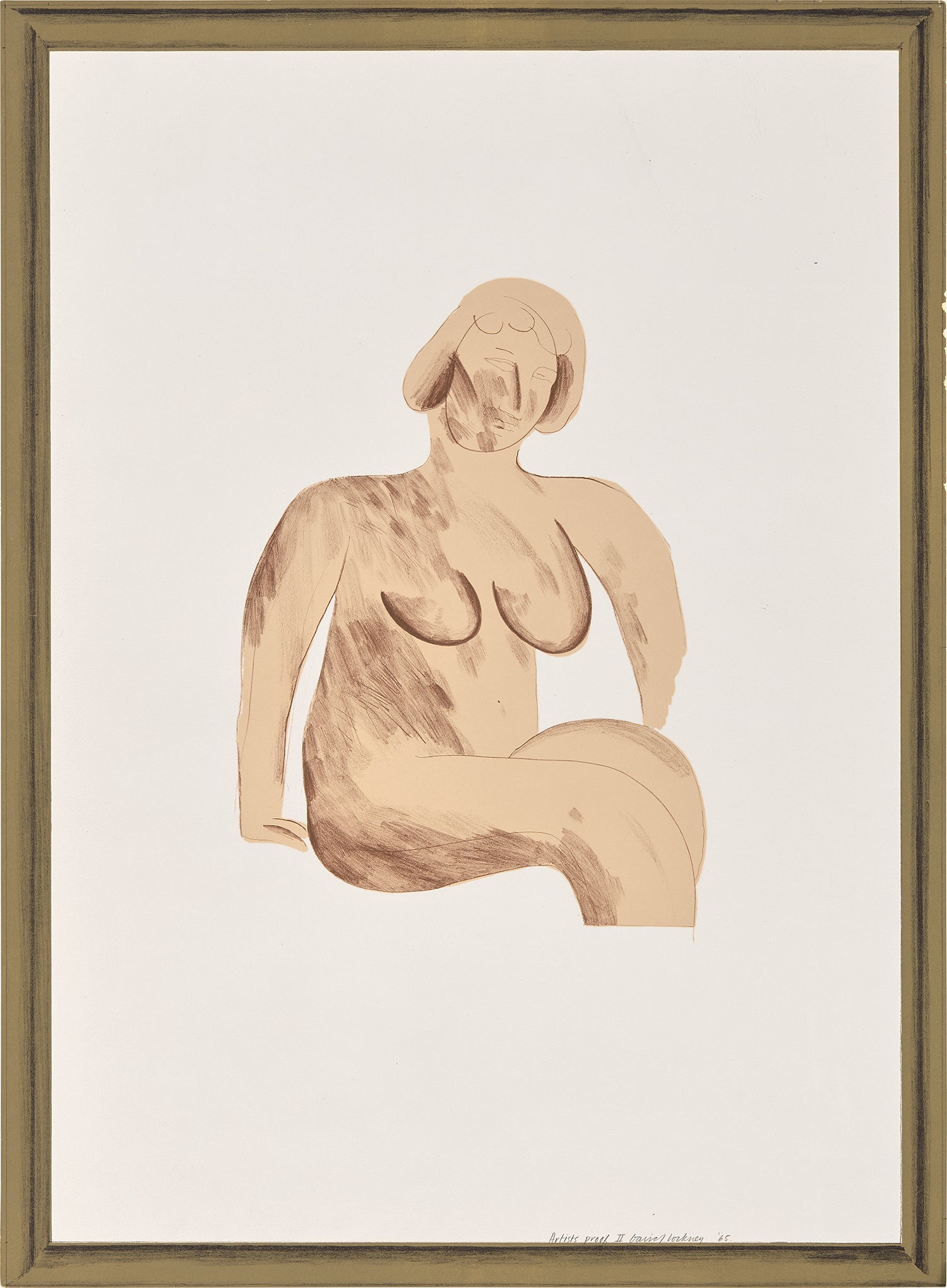 Picture of a Simple Framed Traditional Nude Drawing from A Hollywood Collection