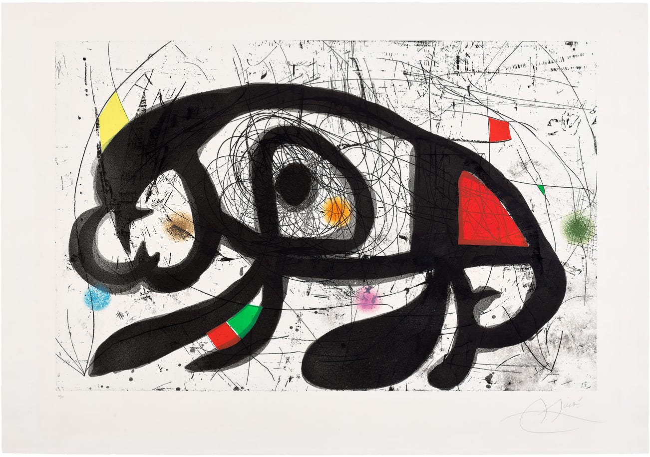 <p><strong>JOAN MIR&Oacute;</strong> <em>La taupe hilare (The Laughing Mole), </em>&pound;8,000&ndash;12,000</p>
