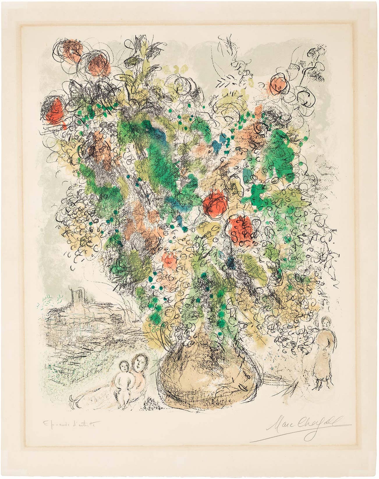 <p><strong>MARC CHAGALL</strong> <em>Roses et mimosa (Roses and Mimosa), </em>&pound;7,000&ndash;9,000</p>
