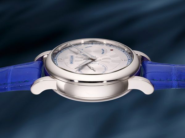 Lot 878: A circa 2022 Oscillon L’instant de Vérité in platinum, included in the Phillips Hong Kong Watch Auction: XXII. Estimate: HKD $800,000 - 1,600,000