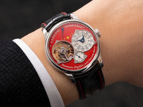 Lot 895: A one-of-five F.P. Journe Tourbillon Souverain, “Chine 2010 38” in platinum to commemorate the opening of the brand’s Beijing boutique, included in the Phillips Hong Kong Watch Auction: XXII. Estimate: in Excess of HKD $7,800,000