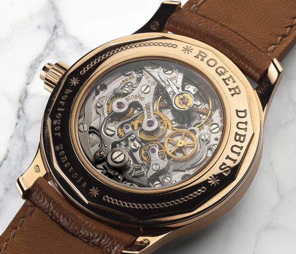 Lot 212 - Roger Dubuis Hommage H40 single button chronograph in pink gold