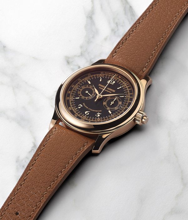 Lot 212 - Roger Dubuis Hommage H40 single button chronograph in pink gold