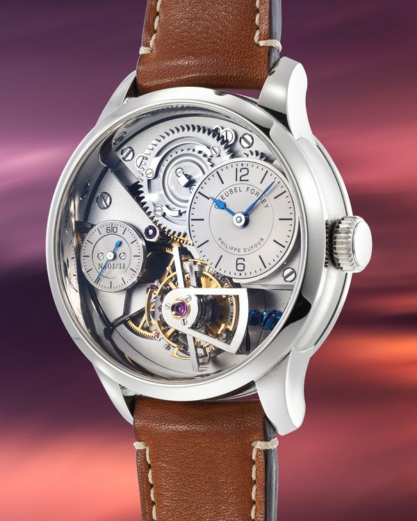 Lot 65: A 2016 Greubel Forsey X Philippe Dufour X Michel Boulanger Naissance d'une Montre I (N°1/11) in 18k white gold, included in the Phillips Geneva Watch Auction: XXIII. Estimate: CHF 400,000 - 800,000