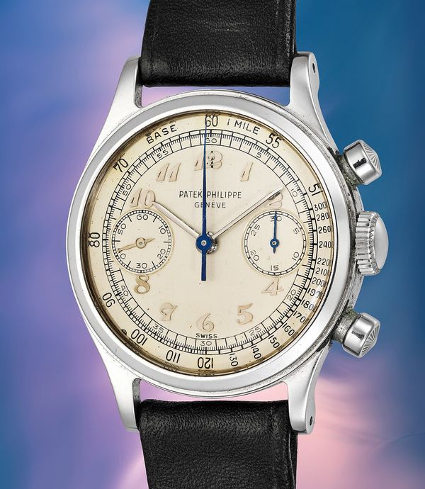 An Incredible, Fresh-to-Market 1950s Patek Philippe Chronograph Ref. 1463 in Steel with Breguet Numerals