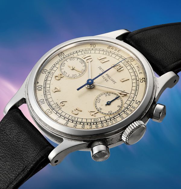 An Incredible, Fresh-to-Market 1950s Patek Philippe Chronograph Ref. 1463 in Steel with Breguet Numerals