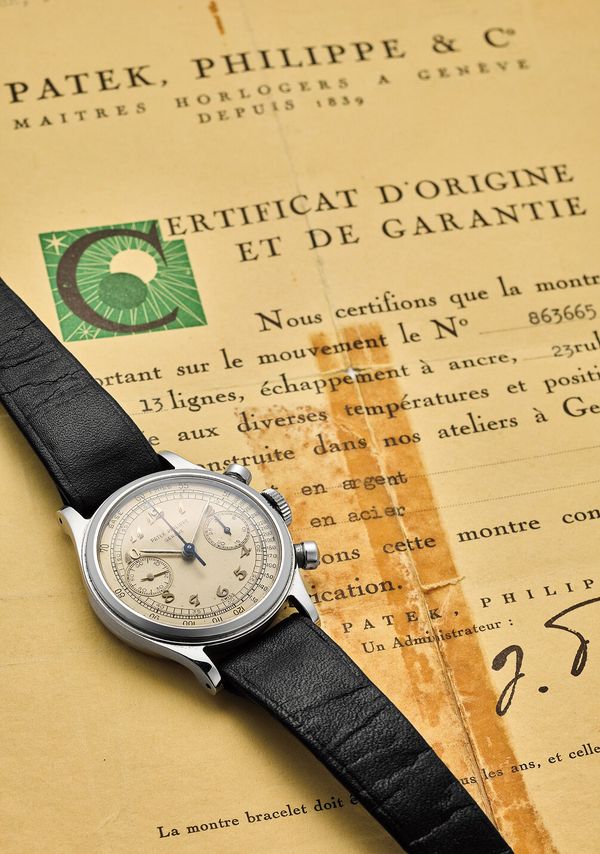 An Incredible, Fresh-to-Market 1950s Patek Philippe Chronograph Ref. 1463 in Steel with Breguet Numerals