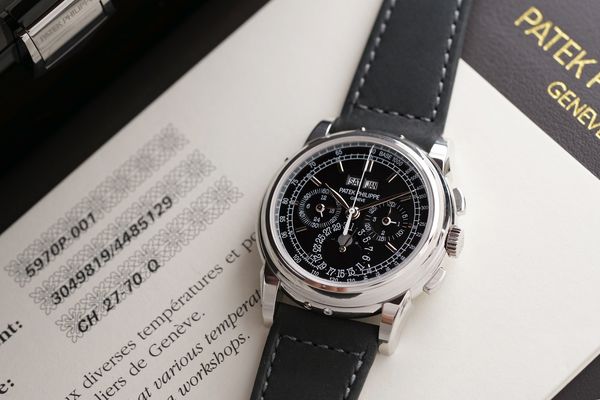 ICONS: White Metal, Black Dial, Patek Philippe Chronographs
