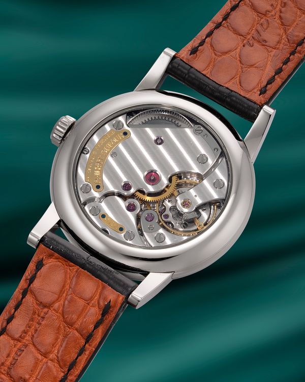 Lot 877: A 2020 Philippe Dufour Simplicity in stainless steel, included in the Phillips Hong Kong Watch Auction: XXII. Estimate: HKD $2,800,000 - 5,600,000