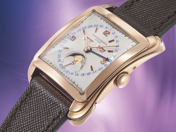 Lot 225: A 1958 Vacheron Constantin "Cioccolatone" Ref. 4764 in 18k pink gold, included in the Phillips Geneva Watch Auction: XXIII. Estimate: CHF 250,000 - 500,000
