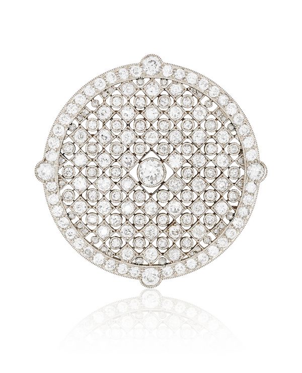 Cartier, Diamond brooch, circa 1910, French maker's mark for Henry Picq.