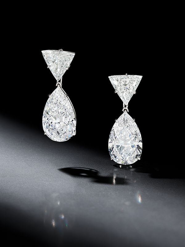 Pair of diamond earrings