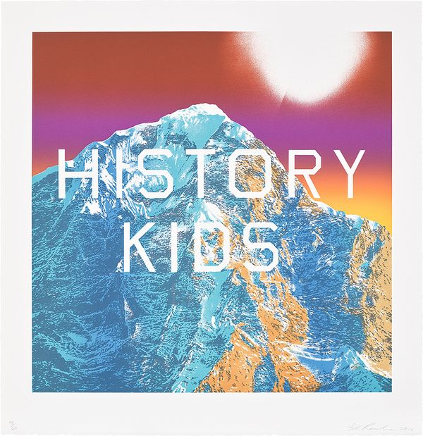 Ed Ruscha, History Kids, from Mountain Prints