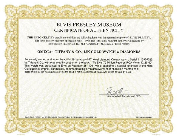 Elvis Presley's Omega Comes to Auction This May