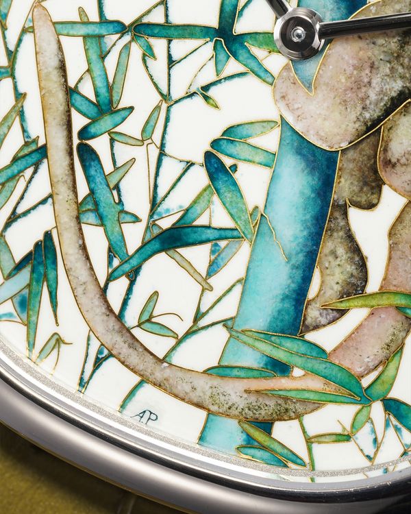 2023 Patek Philippe Golden Ellipse Rare Handcrafts 'Callithrix' Edition Ref. 5738/50G-019 in 18k white gold with cloisonné and miniature enamel dial, included in the Phillips Geneva Watch Auction: XXIII.