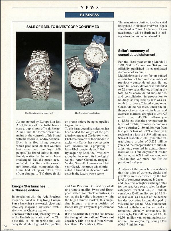 The Fine Print: Ebel Is Back! A Complete Collectors’ Guide To Complicated Ebel Wristwatches Of The Late 20th Century