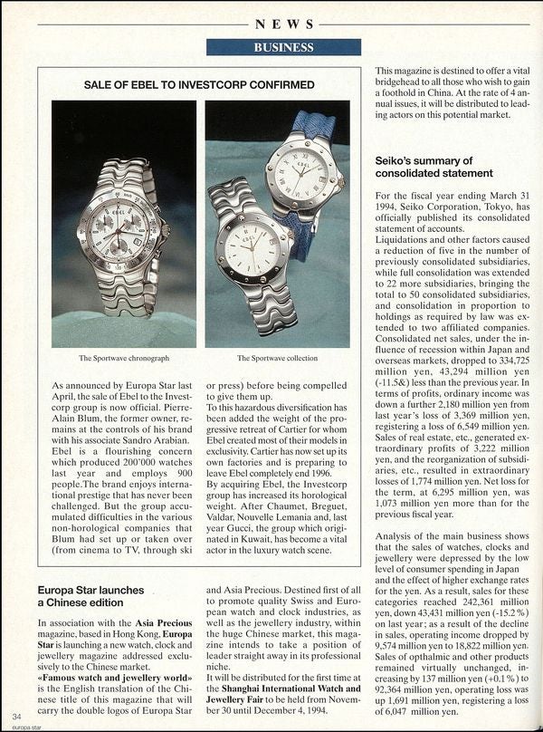 The Fine Print: Ebel Is Back! A Complete Collectors’ Guide To Complicated Ebel Wristwatches Of The Late 20th Century