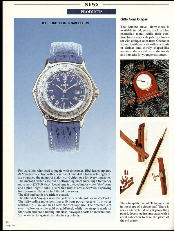 The Fine Print: Ebel Is Back! A Complete Collectors’ Guide To Complicated Ebel Wristwatches Of The Late 20th Century