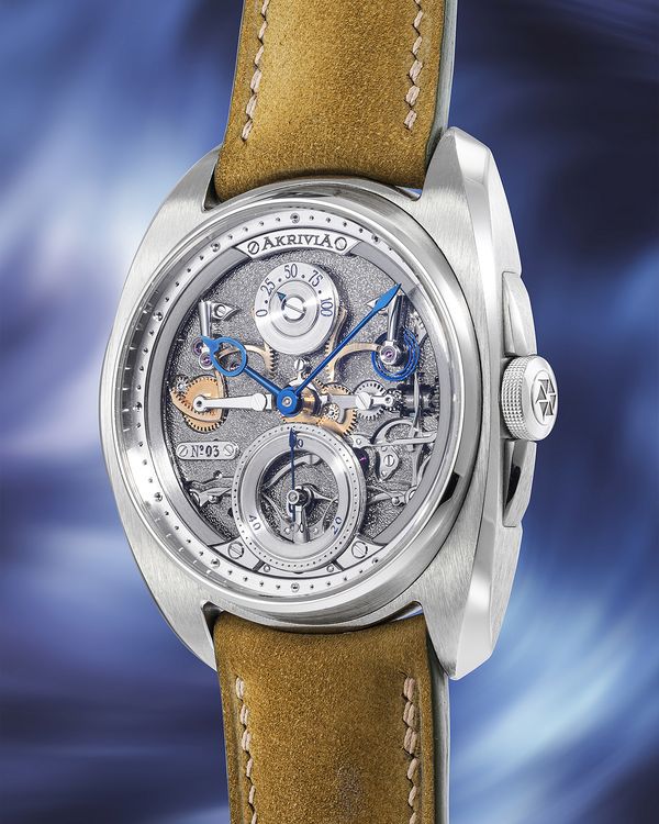 A circa 2018 Akrivia AK-06 in stainless steel that's included in the Phillips Geneva Watch Auction: XXIII.