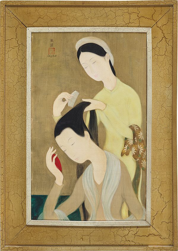Painting by Lê Phổ, La Toilette