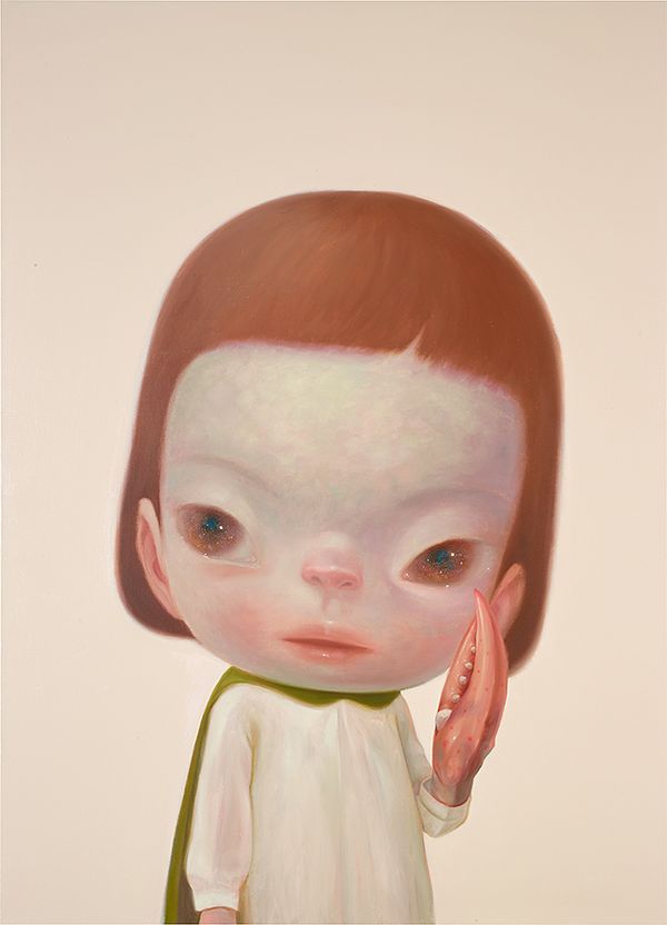 Painting by Roby Dwi Antono, Little Girl With Crustacean's Claw, 2023