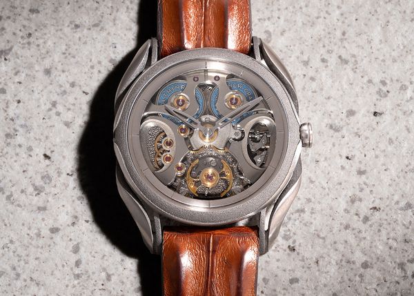 skeletonized wristwatch