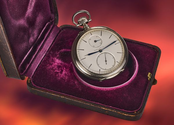 A circa 1935 Karl Geitz flying tourbillon school watch with spring detent escapement that is included in the Phillips Geneva Watch Auction: XXIII.