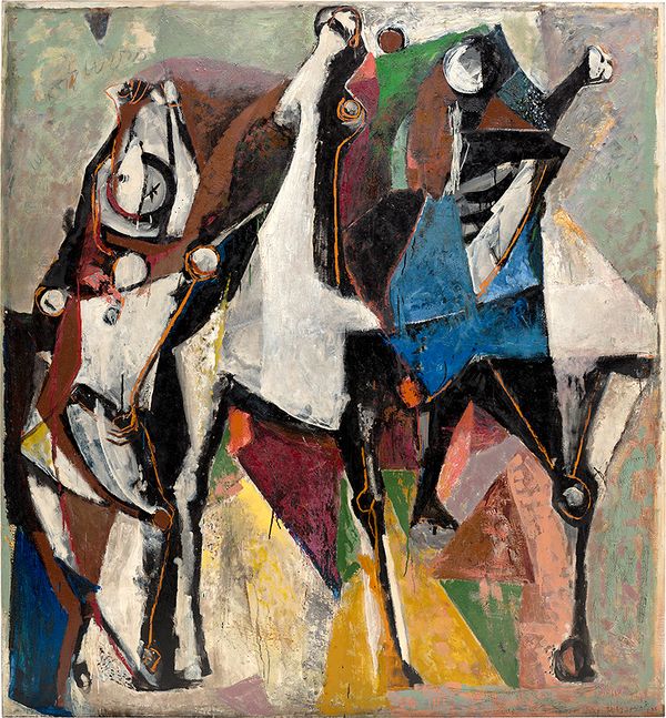 Equestrian oil painting by Marino Marini