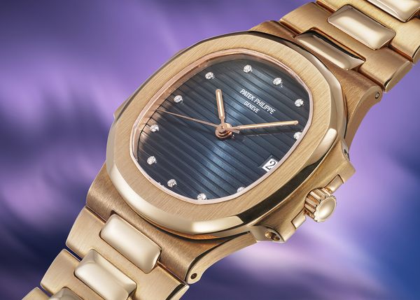 Lot 192: A 1989 Patek Philippe Nautilus Ref. 3800/1 in 18k pink gold that's included in the Phillips Geneva Watch Auction: XXIII. Estimate: CHF 200,000 - 400,000