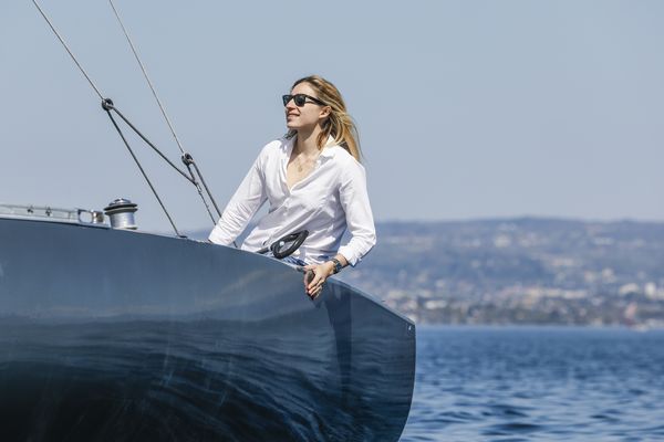 Out For A Spin: Clara Kessi Sails Across Lake Geneva With A Pair Of IWC Yacht Clubs