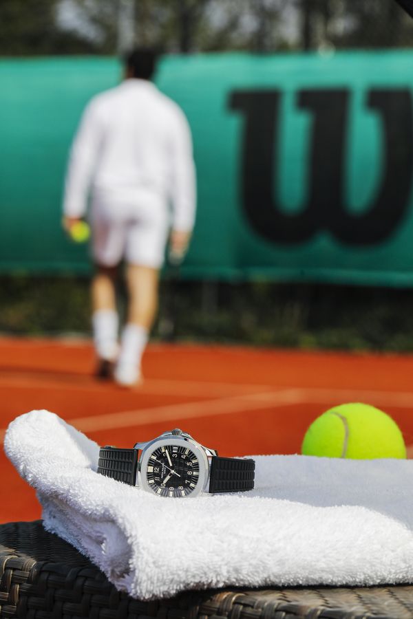 Out For A Spin: Edoardo Bolla Takes A Patek Philippe Aquanaut Ref. 5065A To The Tennis Courts