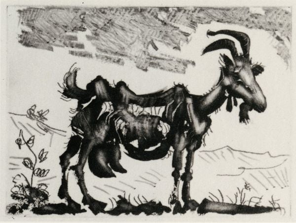 Pablo Picasso La Chèvre, 1952, sugar-lift aquatint