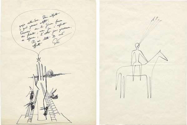 Gio Ponti Letter Drawings