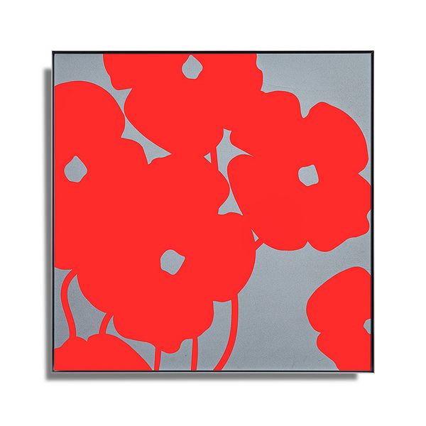 Donald Sultan, Red Poppy from Poppies in Cement, 2024. DROPSHOP.