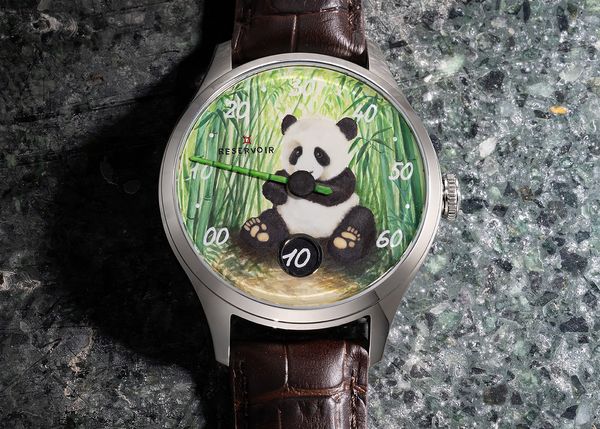panda dial wristwatch (yes, a literal panda on the dial)