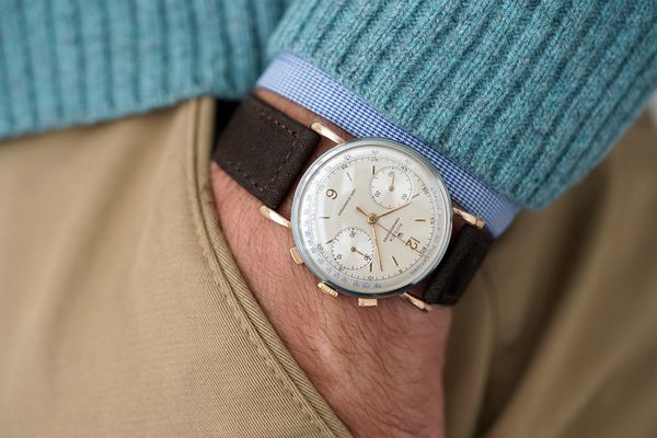 Rolex chronograph reference 4062 in stainless steel and pink gold