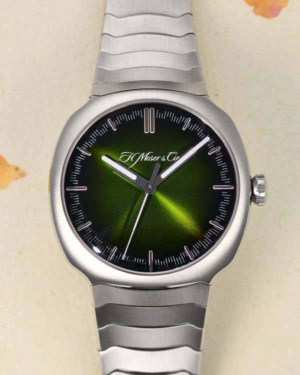 H. Moser Streamliner Center Seconds Matrix Green watch.