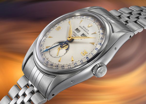 A circa 1953 Rolex Ref. 6062 in stainless steel that's included in the Phillips Geneva Watch Auction: XXIII.