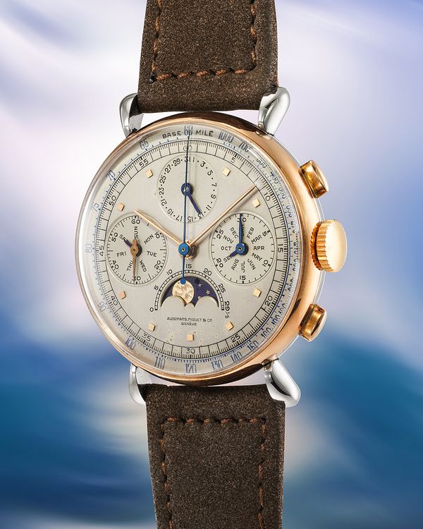 A 1942 Audemars Piguet Ref. 5503 in stainless steel and 14k pink gold, included in the Phillips Geneva Watch Auction: XXIII.