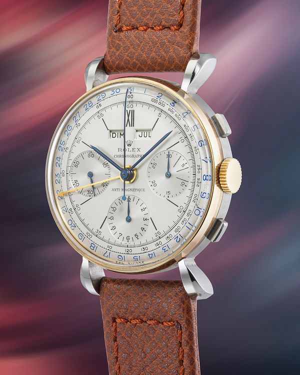 A 1948 Rolex 'Anti-Magnetique' Ref. 4768 in stainless steel and yellow gold that's included in the Phillips Geneva Watch Auction: XXIII.