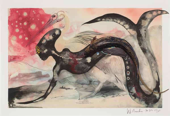 Wangechi Mutu, WaterSpirit washed Pelican, 2022.