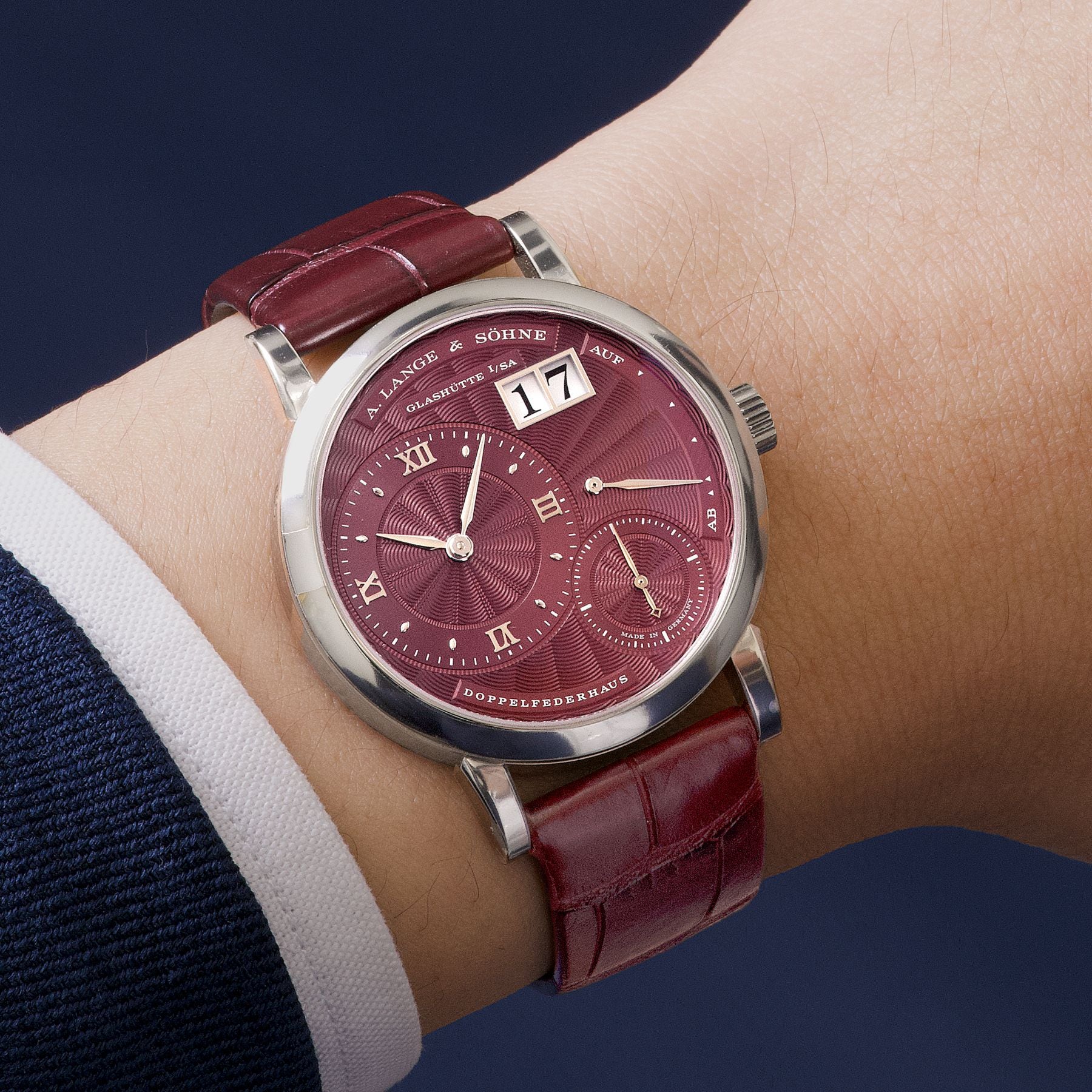 Lot 8013: A circa 2022 A. Lange & Söhne Little Lange 1 “Boutique Edition” Ref. 181.039 in 18k white gold, included in the Phillips Hong Kong Sessions, Fall 2026. Estimate: HKD $200,000–400,000